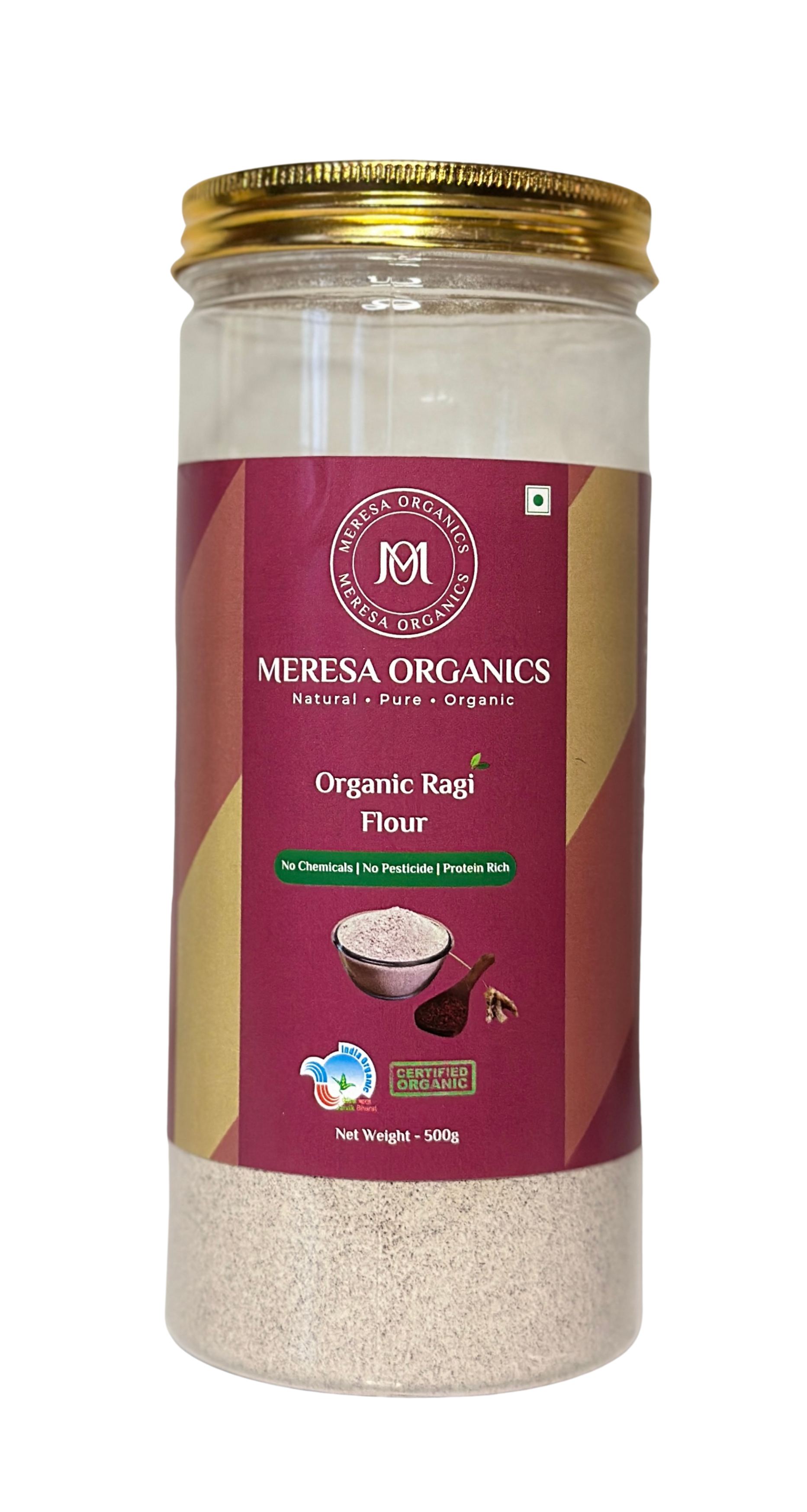 Organic Ragi Flour 500 Gram - Gluten Free